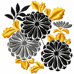 Flowers And Tree Embroidery Design 11